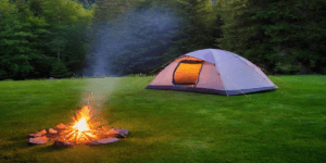 teltta-nuotion-vieressä