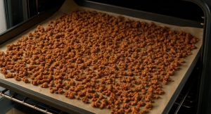 Jauhelihan kuivaus uunissa